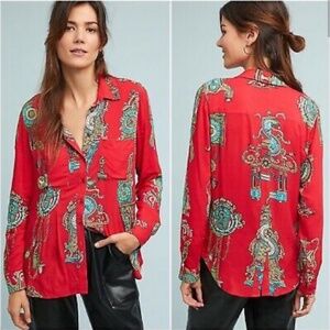 Anthropologie Maeve Clock Shirt